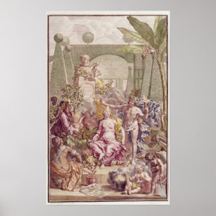 Frontispiece of 'Hortus Cliffortianus' van Carl Poster