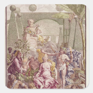 Frontispiece of 'Hortus Cliffortianus' van Carl Vierkante Sticker