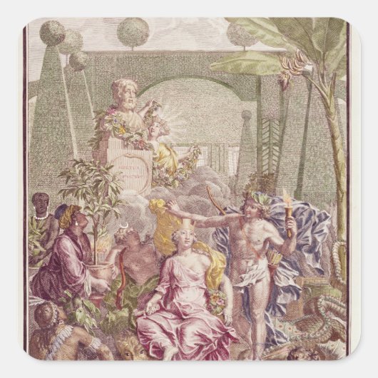 Frontispiece of 'Hortus Cliffortianus' van Carl Vierkante Sticker (Voorkant)
