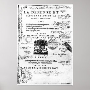 Frontispiece of La Defense et Illustration Poster