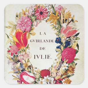 Frontispiece of La Guirlande Julie, c.1642 Vierkante Sticker