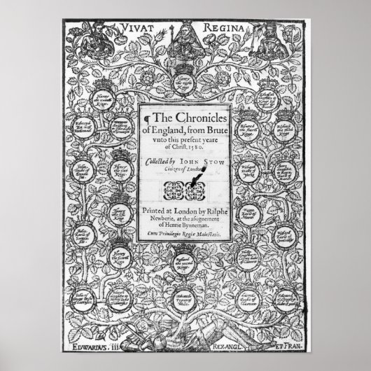 Frontispiece of "The Chronicles of England" Poster (Voorkant)
