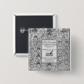 Frontispiece of "The Chronicles of England" Vierkante Button 5,1 Cm (Voorkant /achterkant)