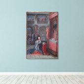 Frontispiece of the Hours of Louis Canvas Afdruk (Insitu (Houten vloer))