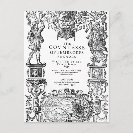 Frontispiece 'The Countess of Pembroke's Briefkaart (Voorkant)