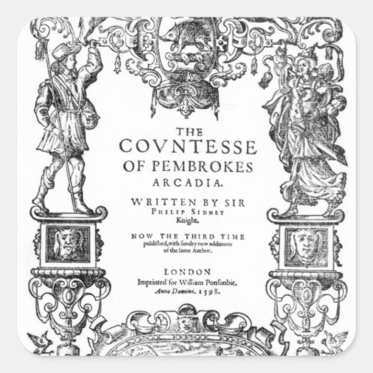 Frontispiece 'The Countess of Pembroke's Vierkante Sticker (Voorkant)