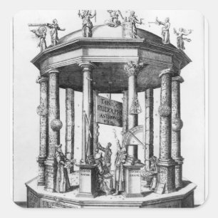 Frontispiece "The Rudolphine Tables" Vierkante Sticker