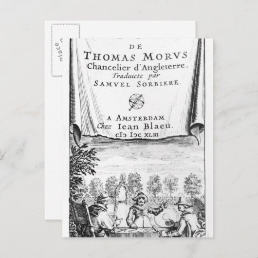 Frontispiece, 'The Utopia of Thomas More' Briefkaart (Voorkant / Achterkant)