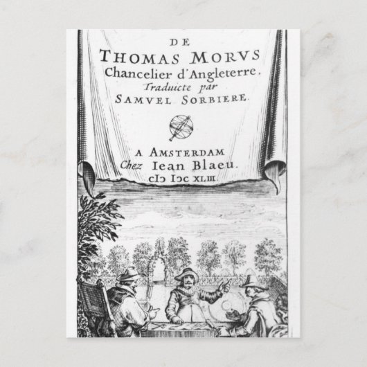 Frontispiece, 'The Utopia of Thomas More' Briefkaart (Voorkant)