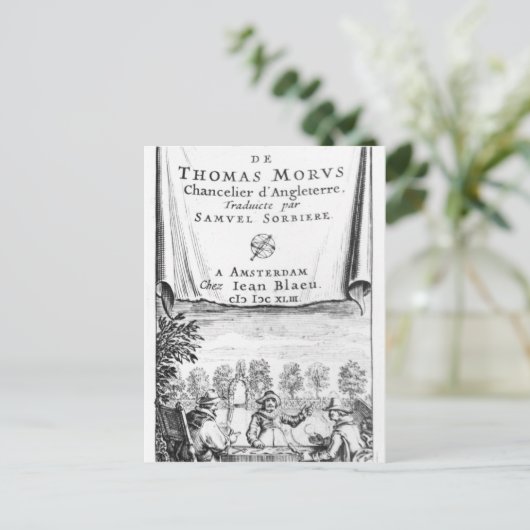 Frontispiece, 'The Utopia of Thomas More' Briefkaart (Staand voorkant)