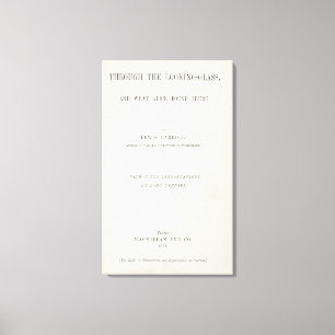 Frontispiece to 'Alice Through the look-Glass' Canvas Afdruk