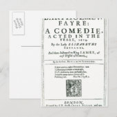 Frontispiece to "Bartholomew Fair" Briefkaart (Voorkant / Achterkant)