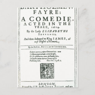 Frontispiece to "Bartholomew Fair" Briefkaart