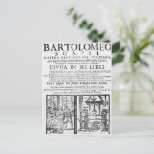 Frontispiece to cook book of Bartolomeo Scappi Briefkaart (Staand voorkant)