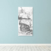 Frontispiece to 'De mari libero', van Hugo Grotius Canvas Afdruk (Insitu (Houten vloer))