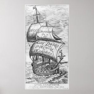 Frontispiece to 'De mari libero', van Hugo Grotius Poster