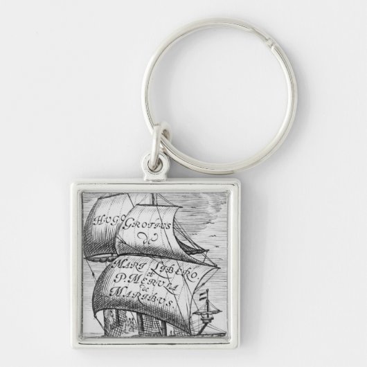 Frontispiece to 'De mari libero', van Hugo Grotius Sleutelhanger (Voorkant)