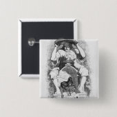 Frontispiece to 'Gulliver's Travels' van Vierkante Button 5,1 Cm (Voorkant /achterkant)