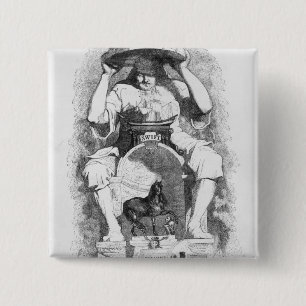Frontispiece to 'Gulliver's Travels' van Vierkante Button 5,1 Cm