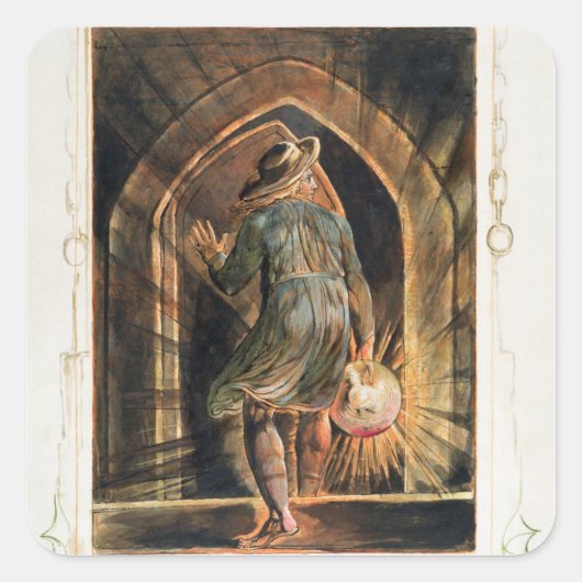 Frontispiece to 'Jerusalem' (Bentley Copy E) 1804- Vierkante Sticker (Voorkant)