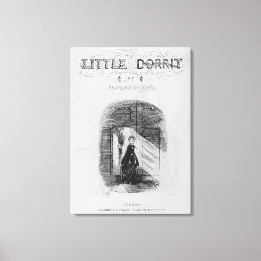Frontispiece to 'Little Dorrit' van Charles Canvas Afdruk (Voorkant)
