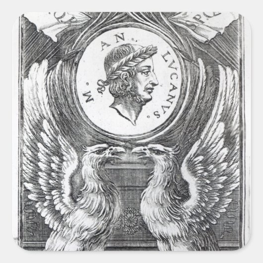 Frontispiece to 'Lucan's Pharsalia' Vierkante Sticker (Voorkant)