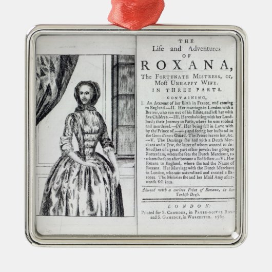 Frontispiece to Roxana, The Fortunate Metalen Ornament (Voorkant)