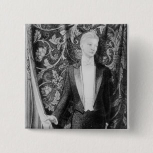Frontispiece to "The Afbeelding of Dorian Grey" Vierkante Button 5,1 Cm