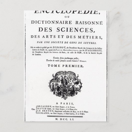 Frontispiece to 'The Encyclopedia Briefkaart (Voorkant)