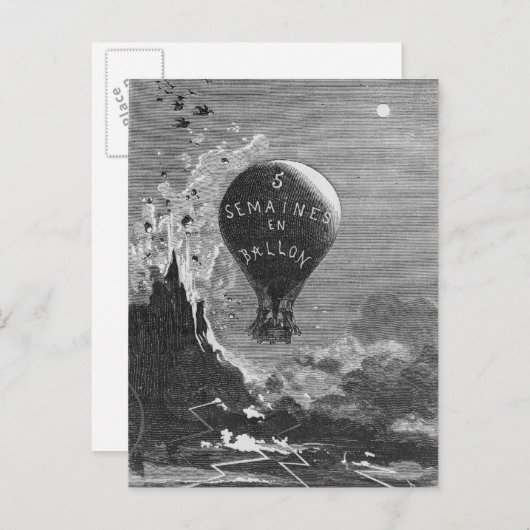 Frontispiece to 'Vijf weken in een ballon' Briefkaart (Voorkant / Achterkant)