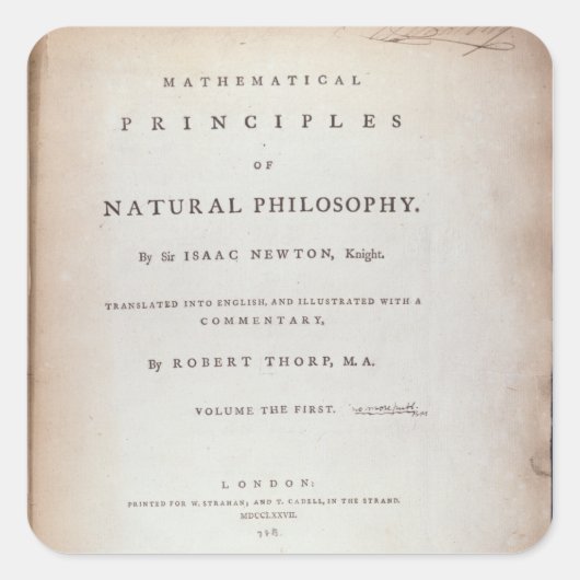 Frontispiece to Volume I Vierkante Sticker (Voorkant)