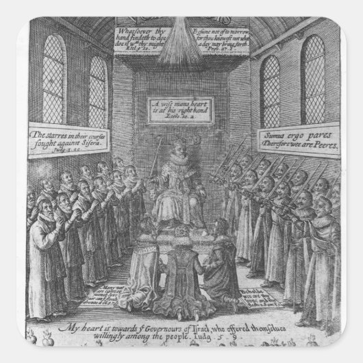 Frontispiece to 'Vox Regis' van Thomas Scott Vierkante Sticker (Voorkant)