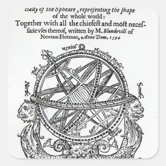 Frontispiece uit 'A Plain Treatise �' Vierkante Sticker (Voorkant)