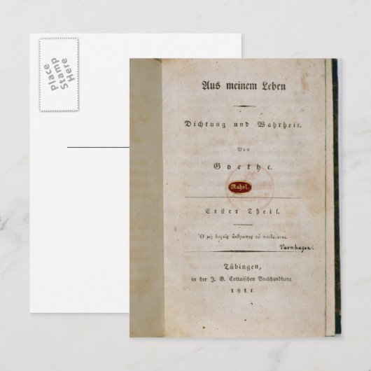 Frontispiece uit mijn leven briefkaart (Voorkant / Achterkant)