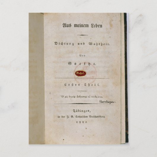 Frontispiece uit mijn leven briefkaart (Voorkant)