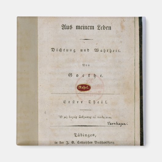 Frontispiece uit mijn leven magneet (Voorkant)