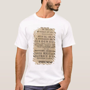Frontispiece van de "Lucio Silla" van Mozart T-shirt
