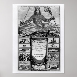 Frontispiece van Thomas Hobbes of Malmesbury Poster