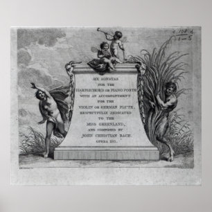 Frontispiece voor zes sonatas van John Poster