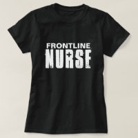 Frontline Nurse Typografie Black White