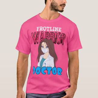 Frontline Warrior Doctor Anime Girl Gezichtsmasker T-shirt