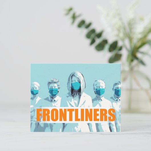 Frontliners Medisch Personeel voor Coronavirus Briefkaart (Staand voorkant)
