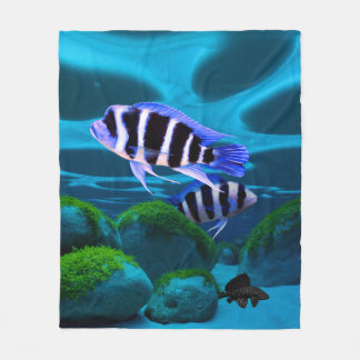 Frontosa Cichlid Plecostomus Aquarium Vis Fleece Deken