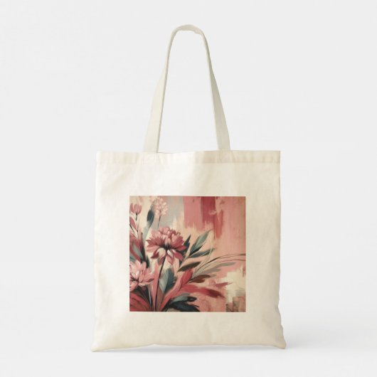 Froral kleurrijke winkelen canvas tas (Achterkant)