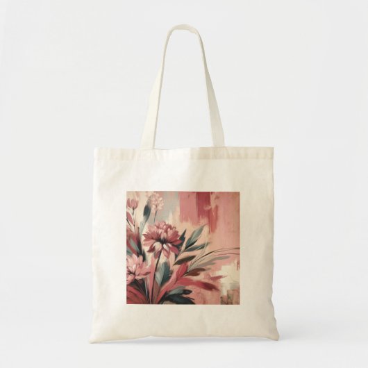 Froral kleurrijke winkelen canvas tas (Voorkant)