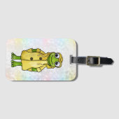 Frosch im Regenmantel Bagagelabel (Voorkant (horizontaal))