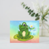 Frosch im Teich Postkarte Briefkaart (Staand voorkant)