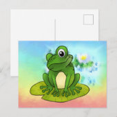 Frosch im Teich Postkarte Briefkaart (Voorkant / Achterkant)