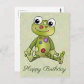 Frosch mit Punkten Postkarte Briefkaart (Voorkant / Achterkant)
