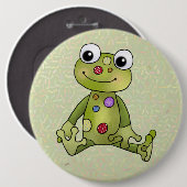 Frosch mit Punkten Ronde Button 6,0 Cm (Voorkant /achterkant)